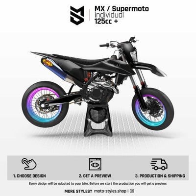 Individuelles Dekor - MX / Supermoto 125ccm+