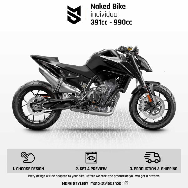 Individuelles Dekor - Naked Bike 391ccm - 990ccm