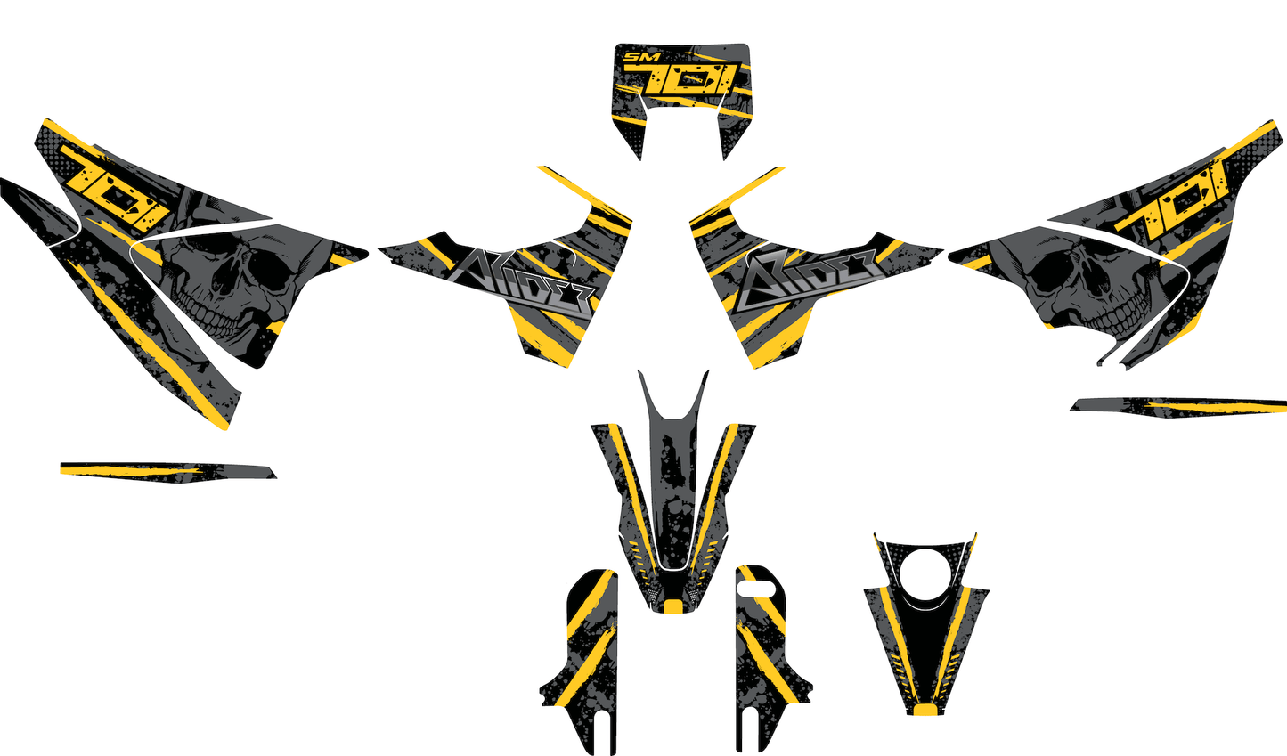 Dekor passend für Husqvarna 701- Skull Edition